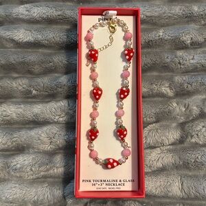 Strawberry Beaded Necklace